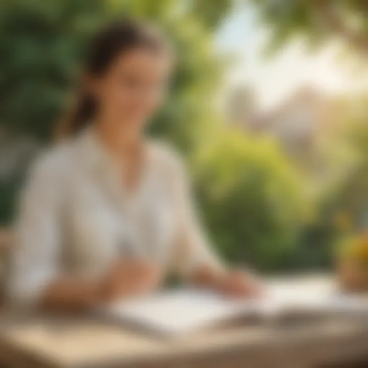 A person signing 'Good Morning' in a bright outdoor setting