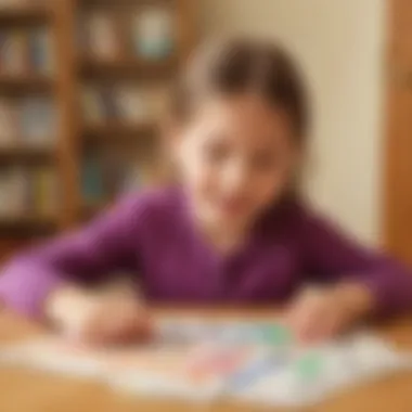 Engaging Algebraic Expression Game Child playing a math game with algebraic expressions