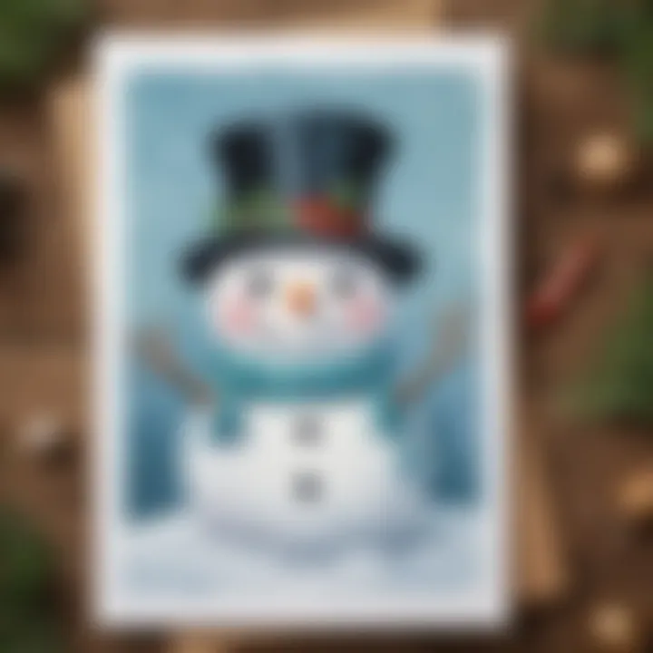 Snowman printable card