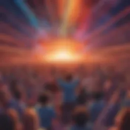 A vibrant concert scene capturing the energy of live music