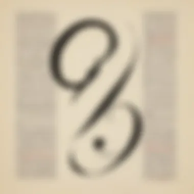 Sophisticated calligraphy of a punctuation mark