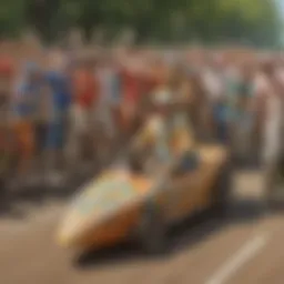 A traditional spoon racing event showcasing joyful participants