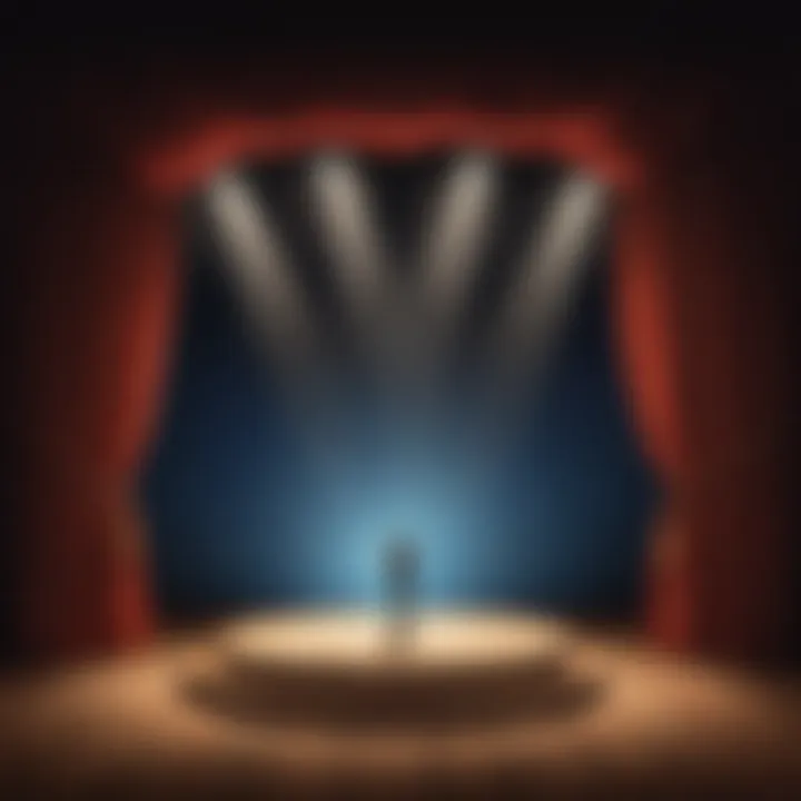 Spotlight shining on a stage for monologue performance