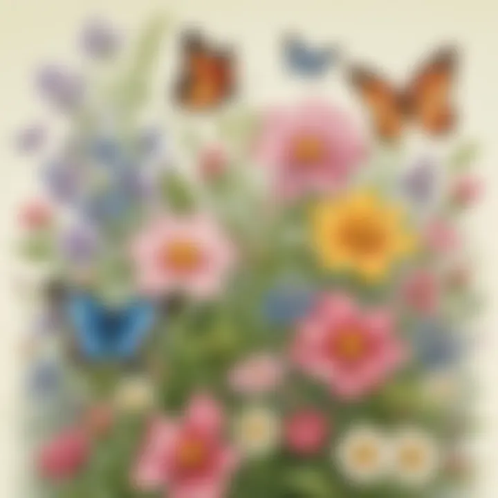 Spring Flowers and Butterflies Card