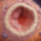 Illustration depicting the structure of squamous cell carcinoma cells