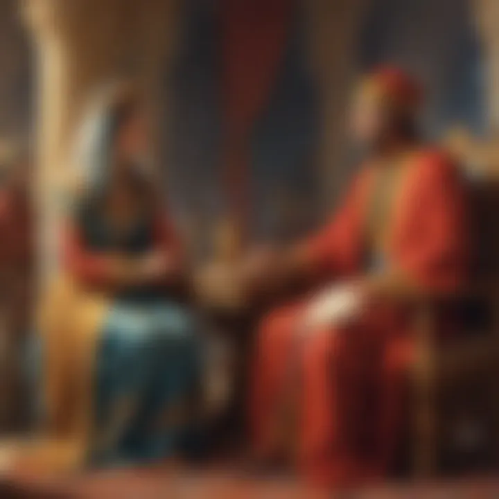 Strategic Meeting: Queen Esther and Mordecai Plotting