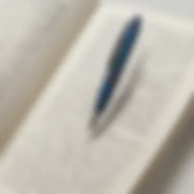 Striking Pen on Blank Paper