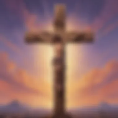 Symbolic Lenten Cross Representing Sacrifice and Redemption