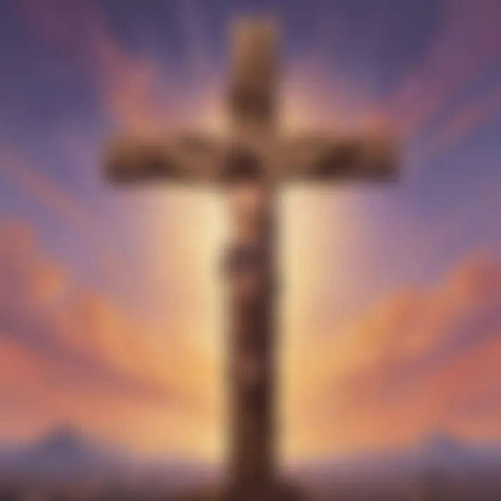 Symbolic Lenten Cross Representing Sacrifice and Redemption