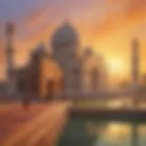 Magnificent Taj Mahal at sunrise
