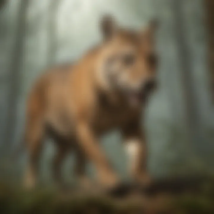 Ethereal Tasmanian Tiger Artistic Rendering