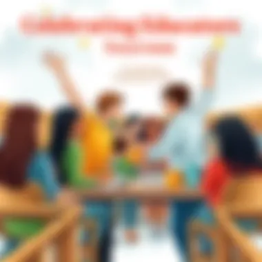 A community event celebrating local educators