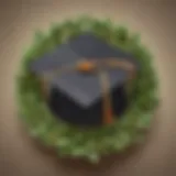 Teacher's Graduation Cap with Laurel Wreath