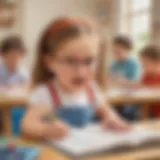 Illustration of a child engaged in phonics lesson