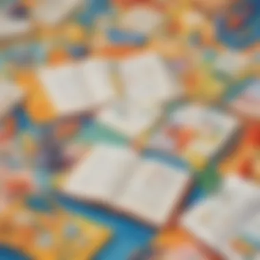 Vibrant Phonics Learning Materials Illustration of colorful phonics learning materials