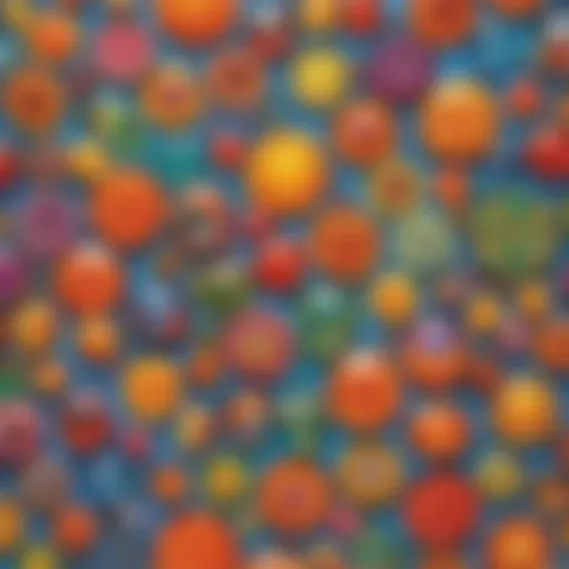 A vibrant collection of sun catcher beads reflecting light