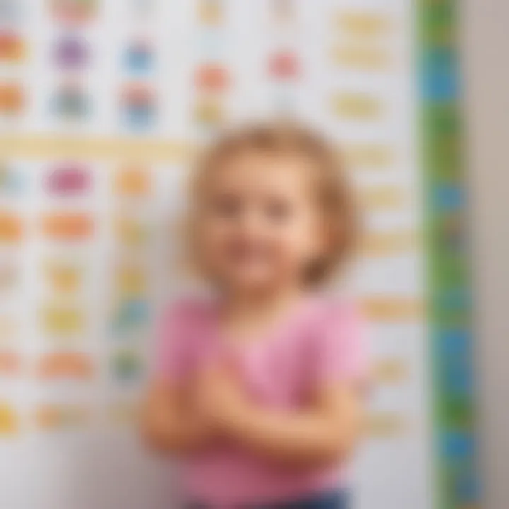 A developmental chart illustrating child growth milestones