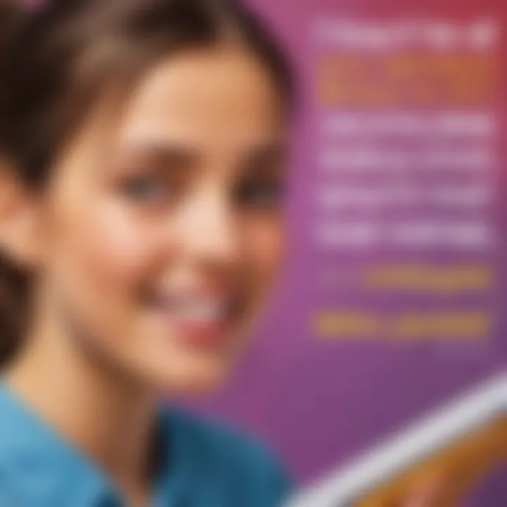 Close-up of a motivational poster showcasing an inspiring quote