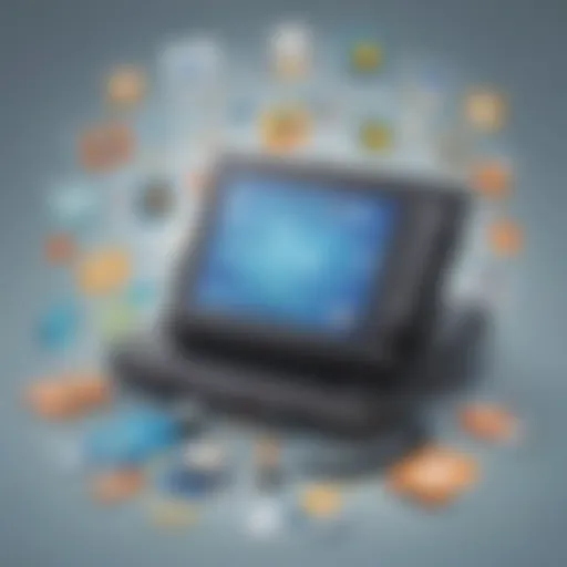 A digital interface illustrating modern communication tools