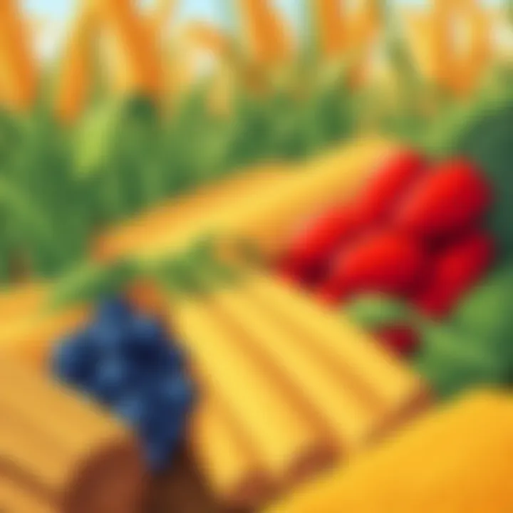 Harvested crops ready for market