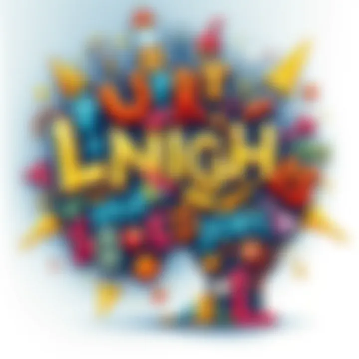 An artistic representation of words transforming into visual imagery