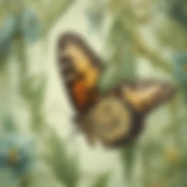 Butterfly Emerging from Chrysalis A fully developed butterfly emerging from its chrysalis
