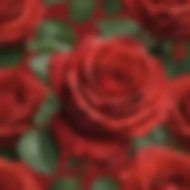 A close-up of a deep red rose symbolizing love and passion.