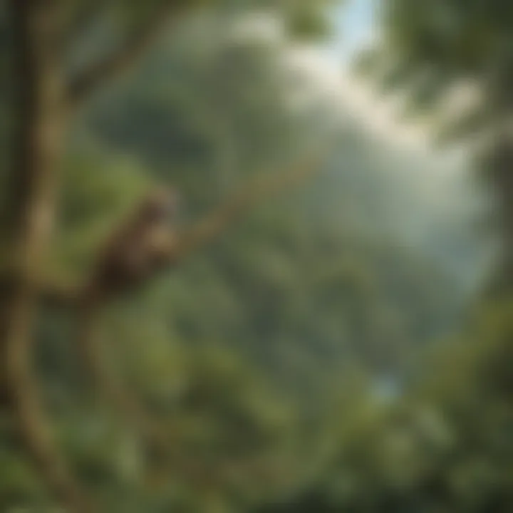 A panoramic view of a Central American rainforest