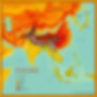 Map highlighting tiger distribution across various regions