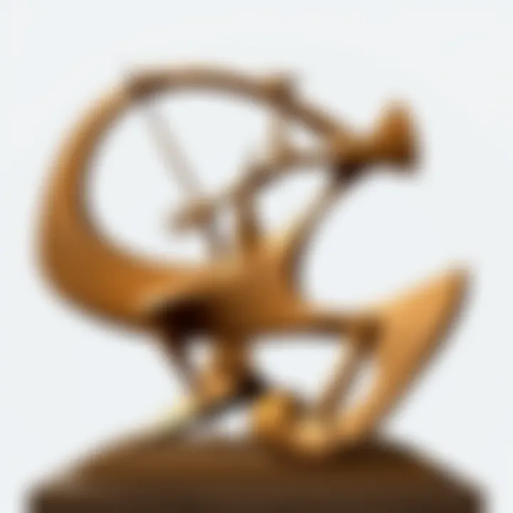 A striking bronze sculpture by Pablo Picasso showcasing abstract forms and dynamic lines.