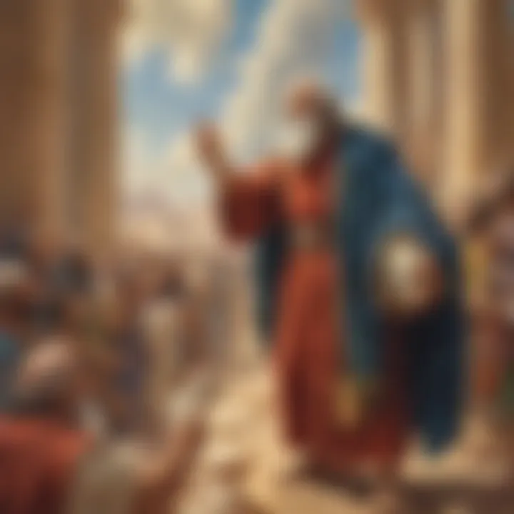 Moses receiving the Ten Commandments