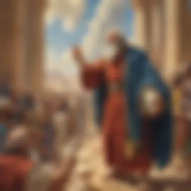 Moses Receiving the Ten Commandments Moses receiving the Ten Commandments