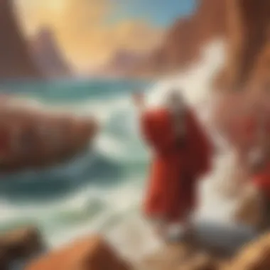 Moses Parting the Red Sea Moses parting the Red Sea