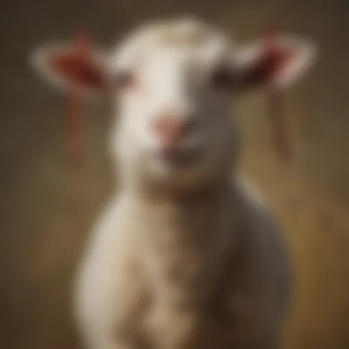 A minimalistic yet powerful image of a lamb as a representation of sacrifice