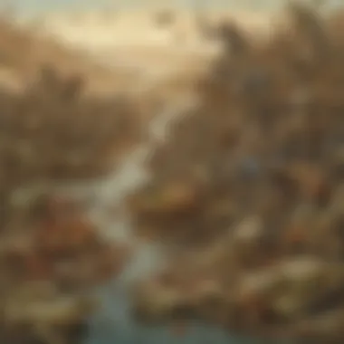 An artistic depiction of the plague of frogs emphasizing the chaos and disruption caused in ancient Egypt.