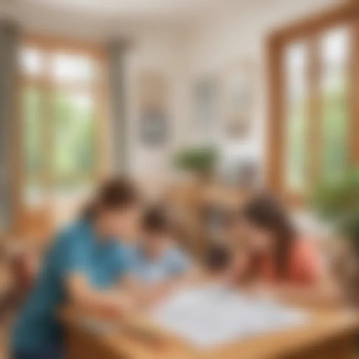 A serene home environment where children enjoy colouring activities