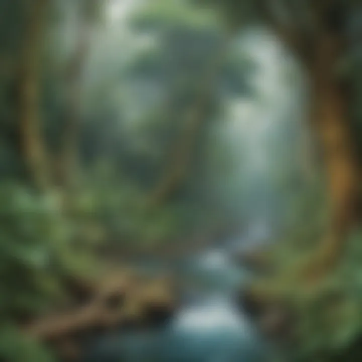 Rainforest stream illustrating water cycle importance