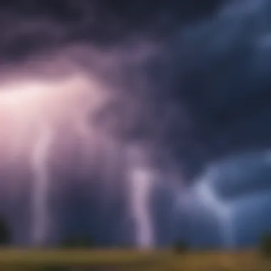 Illustration showcasing the formation of thunderstorms in a dynamic atmosphere