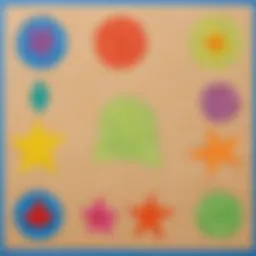 Preschooler's artistic creation of traced shapes
