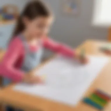 Educator demonstrating effective letter tracing techniques to preschoolers
