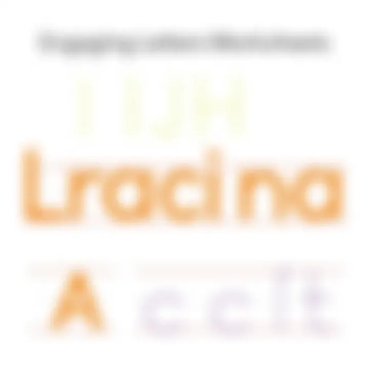 Colorful tracing letters worksheet for preschoolers