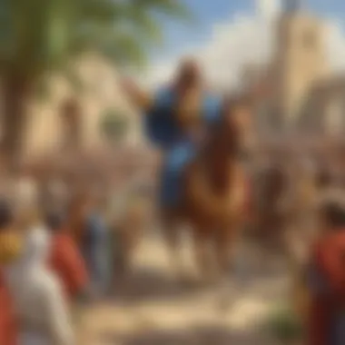 Triumphant Entry into Jerusalem Triumphant Entry of Jesus Illustration