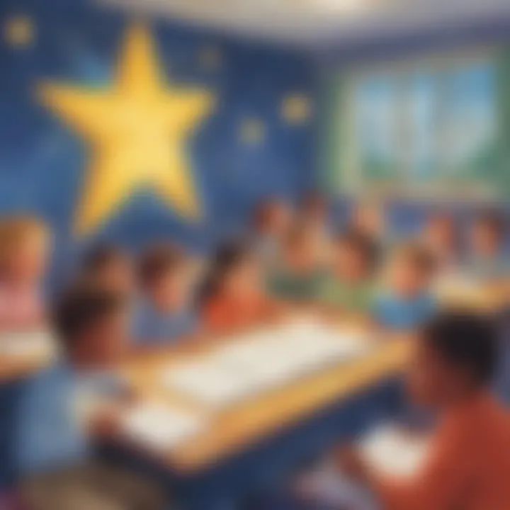A classroom setting where children engage with the rhyme through interactive activities.