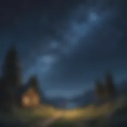 An illustration of a starry night sky symbolizing wonder and curiosity in children.