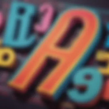 Close-up of retro typography on an 80s birthday banner