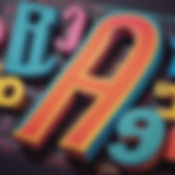 Close-up of retro typography on an 80s birthday banner