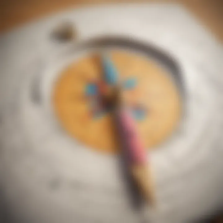 Artistic visualization of a compass pointing towards successful educational journey