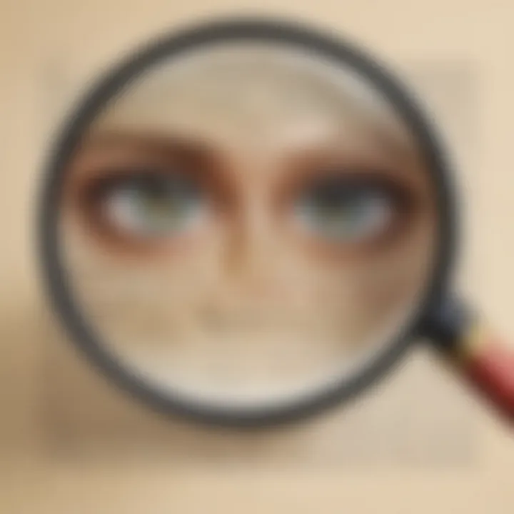 Illustration of a magnifying glass focusing on blended phonics words