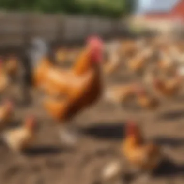 The Role of Chickens in Sustainable Farming Chickens pecking the ground in a free-range environment