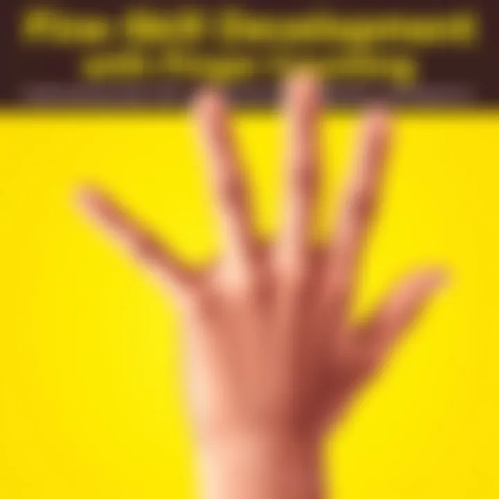 Visual representation of fine motor skill development through finger counting exercises.